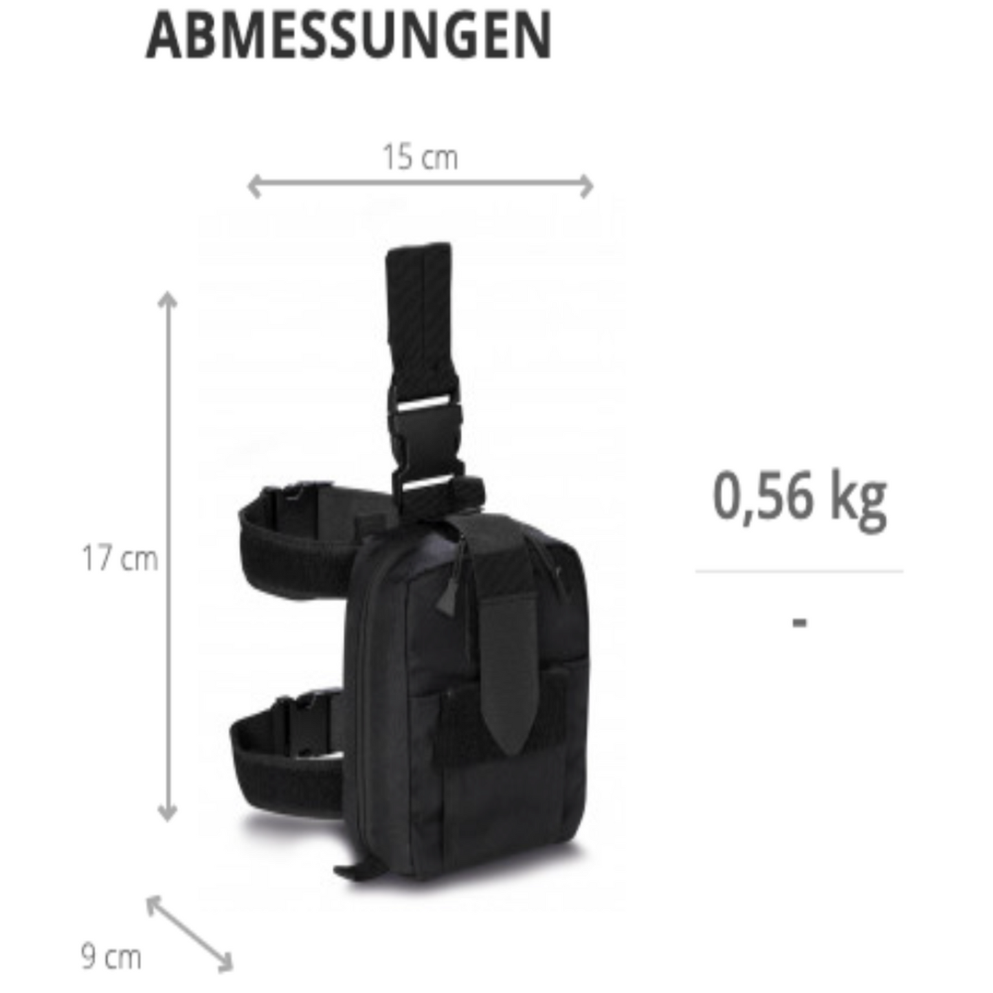 Taktische PAX Beintasche mit Handschuhfach und Innenorganisation