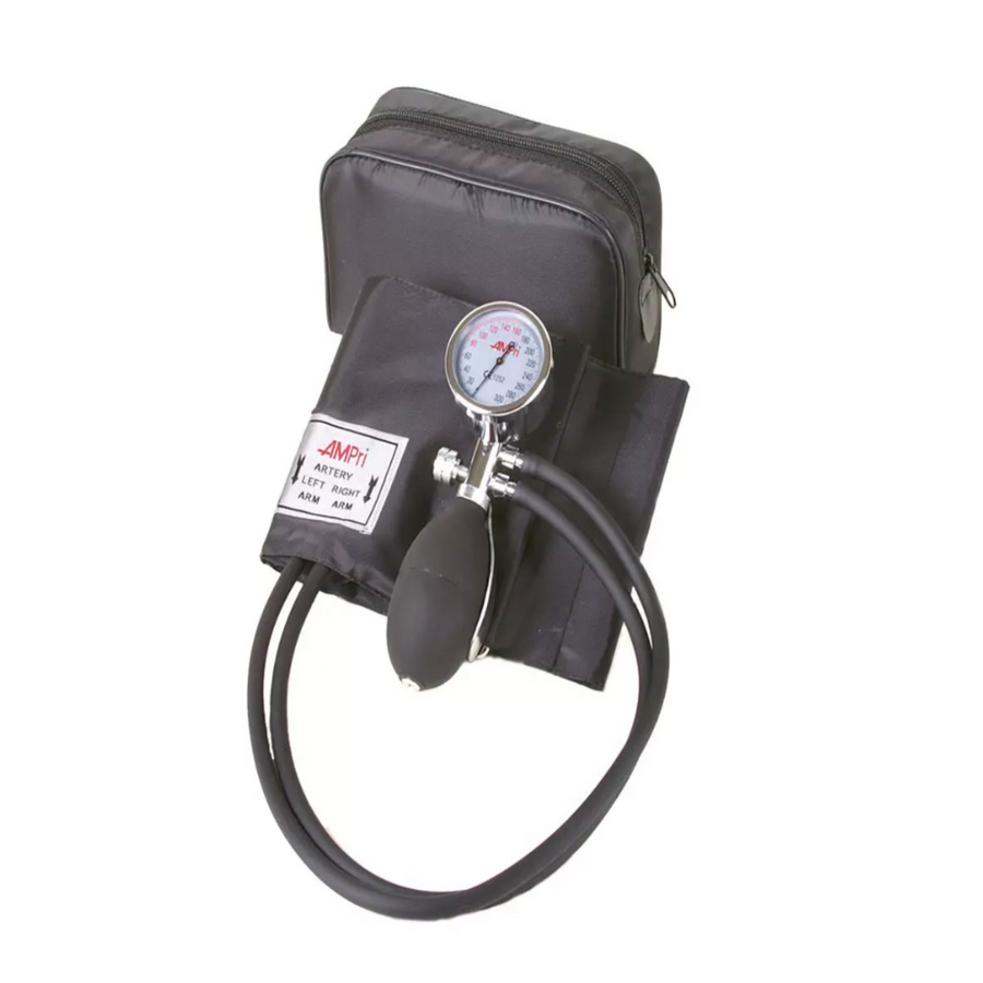 AMPri Med-Comfort Oberarm Aneroid Blutdruckmessgerät mit Bügelmanschette