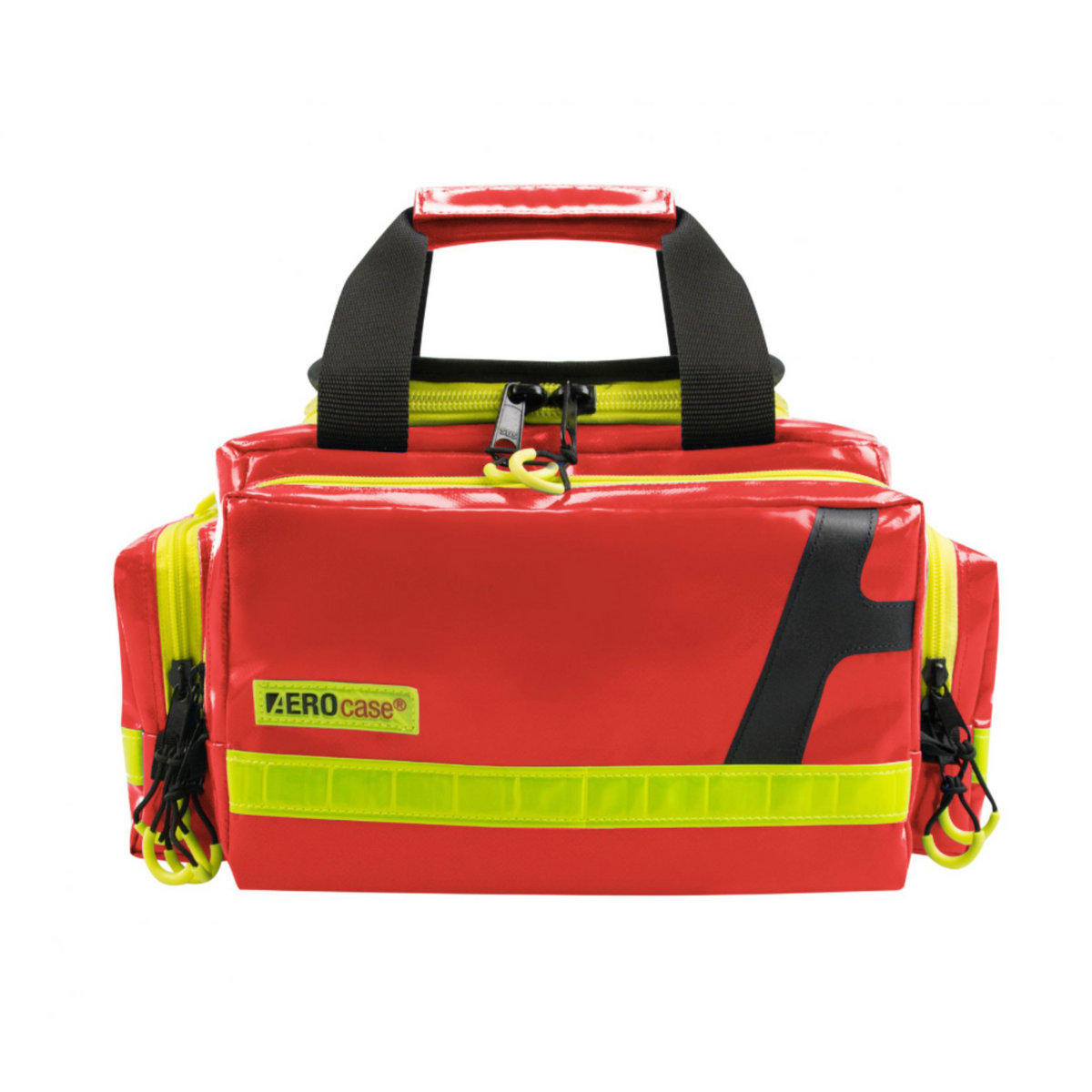 Kompakte AEROcase Notfalltasche mit gepolsterter Inneneinteilung und Seitentaschen