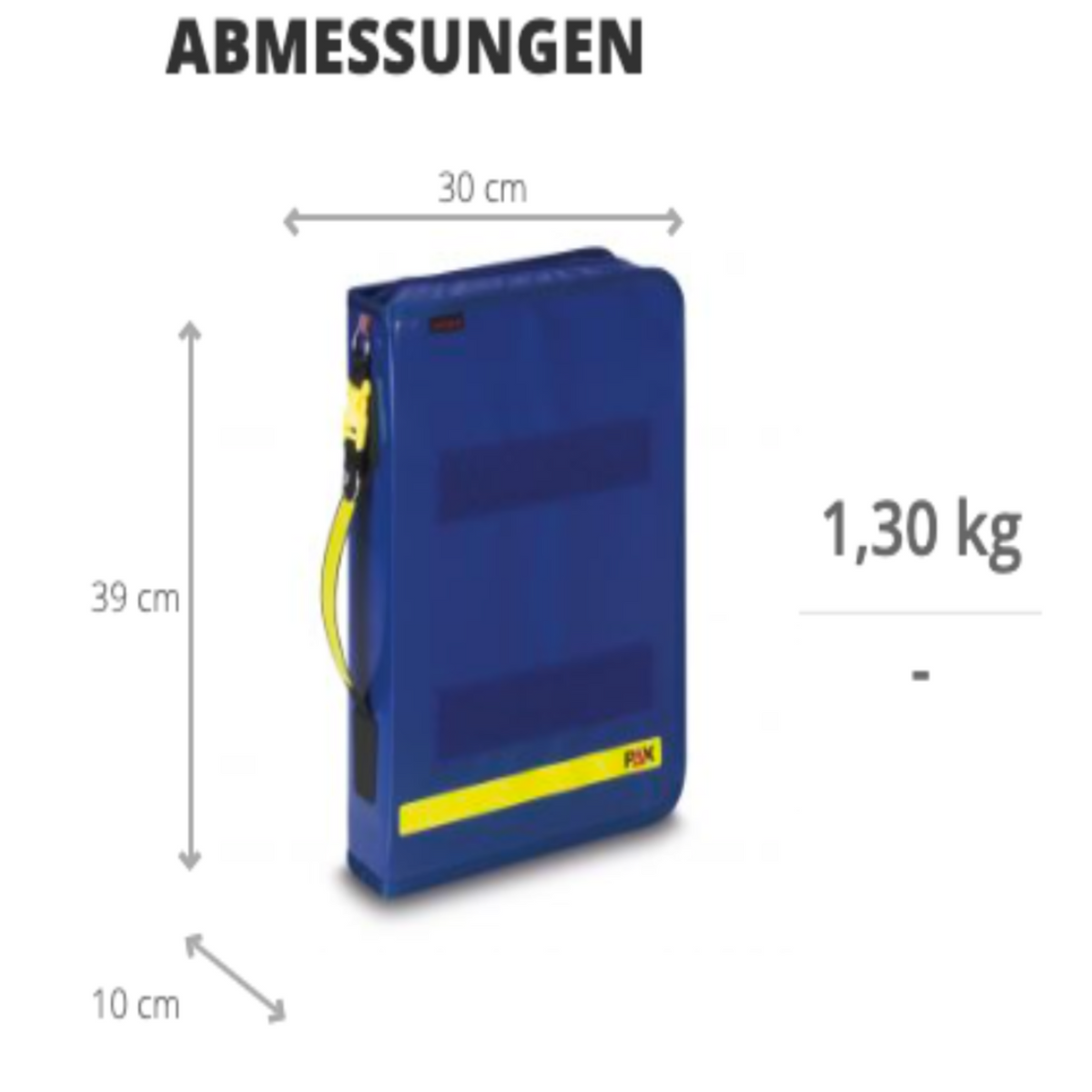 PAX Dokumententasche für Checklisten, Formulare und Kartenmaterial - Abmessungen
