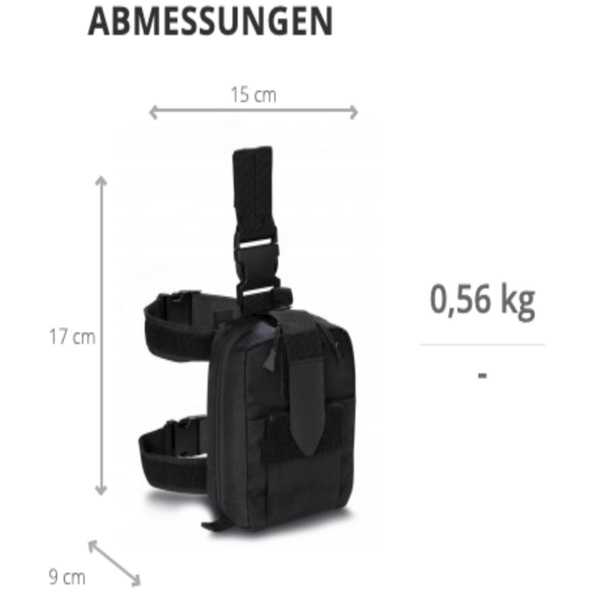 Taktische PAX Beintasche mit Handschuhfach und Innenorganisation