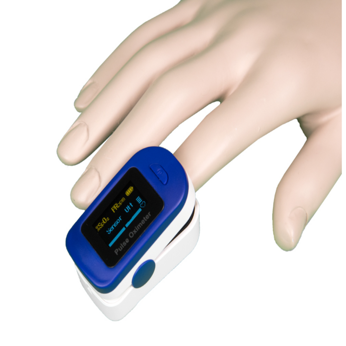 Kompaktes Pulsoximeter mit OLED-Display und drehbarer Anzeige