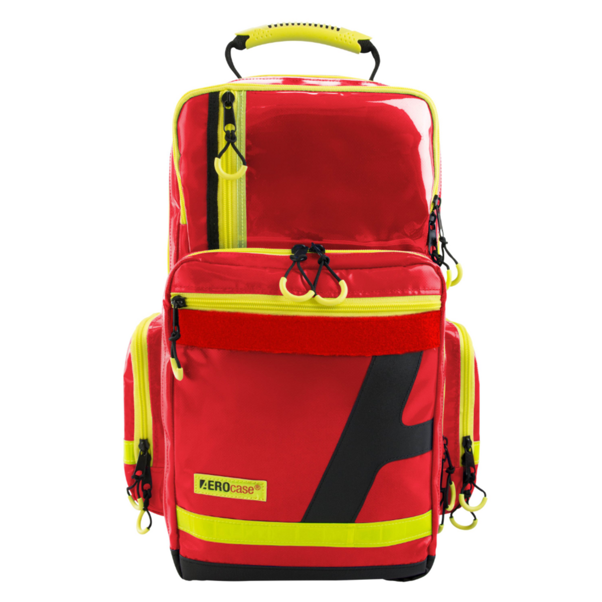 AEROcase Notfallrucksack mit Fronttaschen, Seitentaschen und Tragegurten