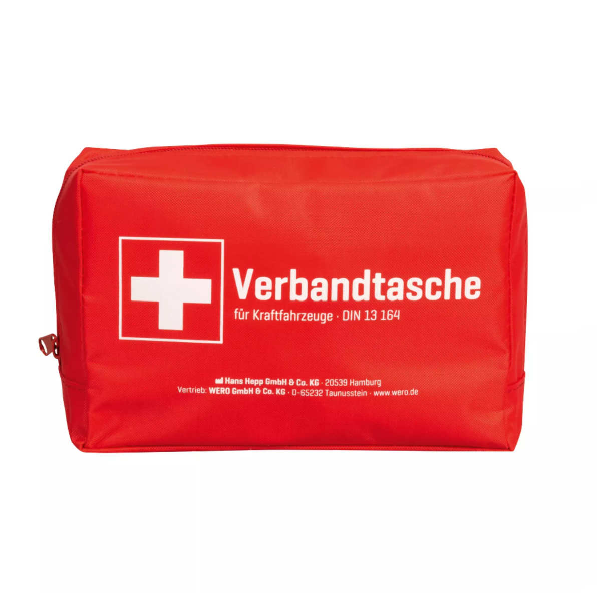 Auto Verbandstasche mit Erste-Hilfe-Material, Verbandpäckchen und Kompressen
