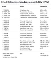DIN-13157-Nachfüllset mit Pflastern, Verbandpäckchen, Kompressen, Handschuhen und Gesichtsmasken